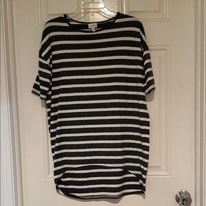 LuLaRoe Classic Black and White Striped Tee